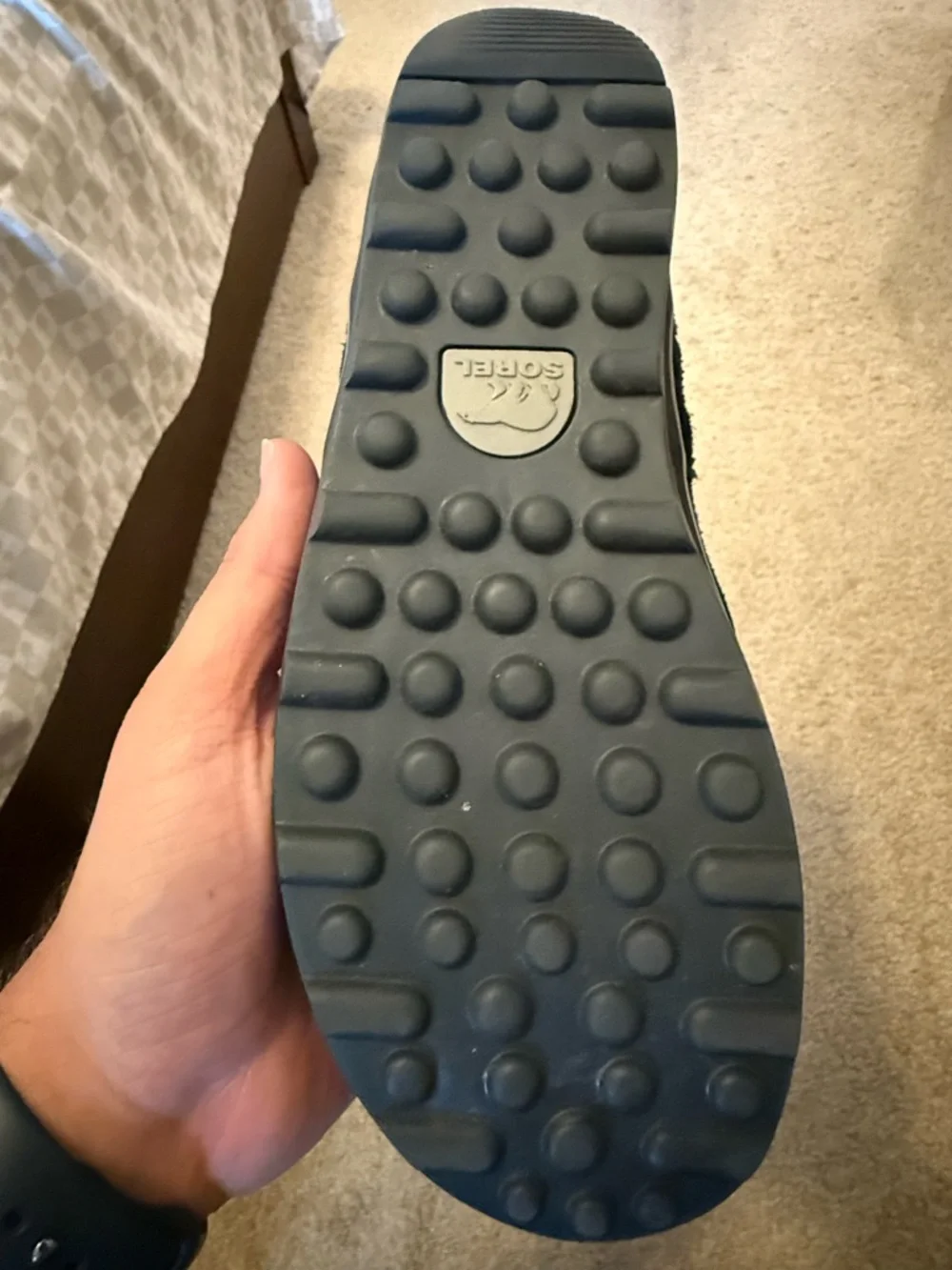 Sorel Glacy Boots Black Suede Faux Fur Lined – Women’s 7.5 - Picture 8 of 8